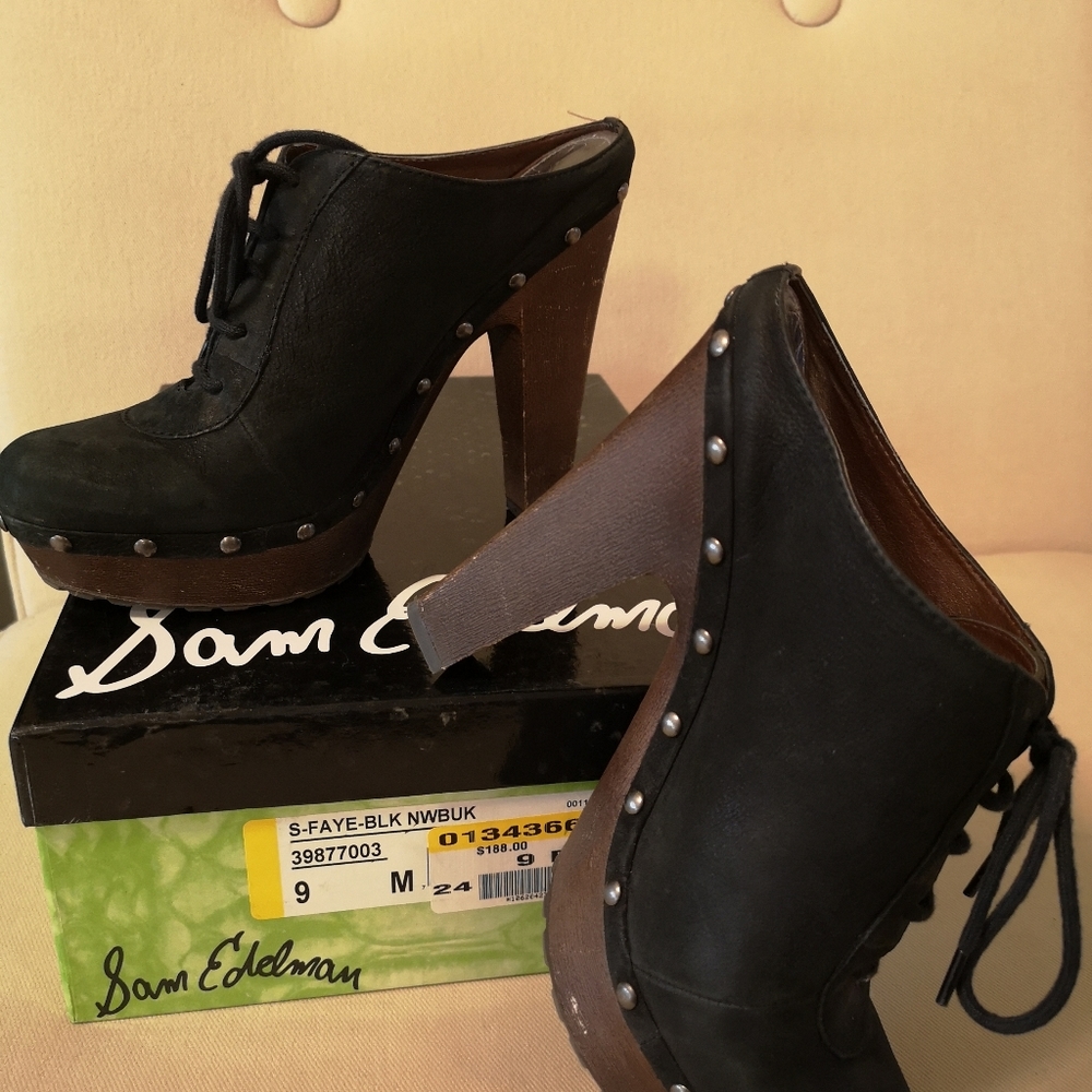 Sam Edelman black clogs mules - Picture 5 of 12